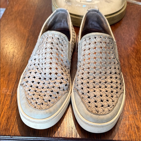 Frye Gemma Gray Woven leather Slip-On sneakers Women's Shoes size 9 - Picture 5 of 6